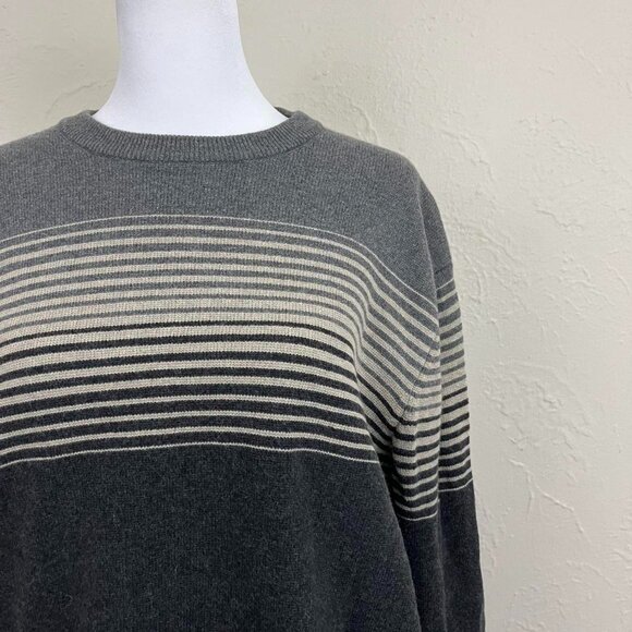 gray and beige striped y2k knit sweater - Picture 5 of 8